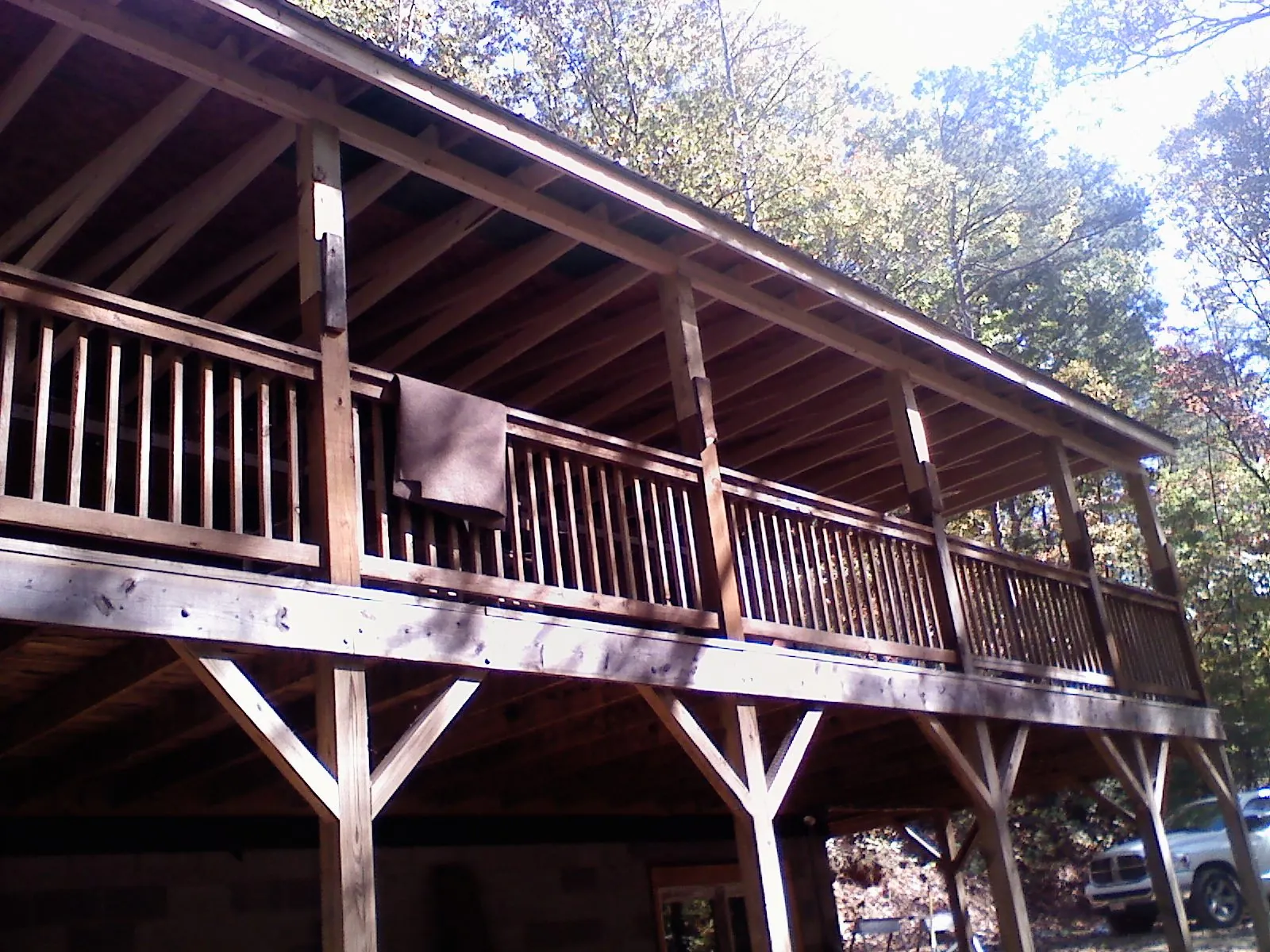 Timber framing under a new elevated porch and deck — Roof Leak Repair in Cherry Plain by Roofing Brothers